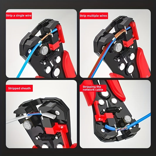 1pc Ultimate Automatic Wire Stripper - Precision Multifunction Tool for Safe & Effortless Electrical Wire Stripping, Cutting & Crimping - Perfect for DIYers & Electricians