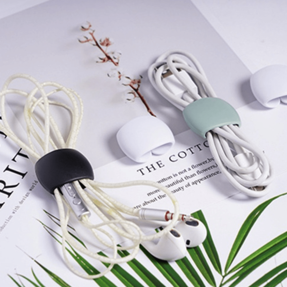 20/15/10/5pcs New Wire Storage And Sorting Travel Data Cable Hub Decoration Headset Charging Cable Winding Storage Buckle Multi-function Winding Device Life Helper