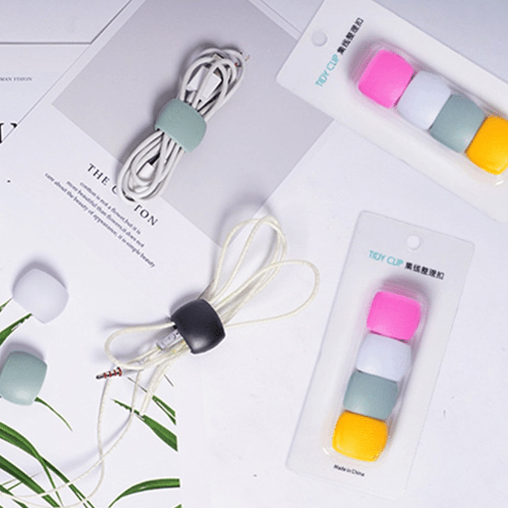 20/15/10/5pcs New Wire Storage And Sorting Travel Data Cable Hub Decoration Headset Charging Cable Winding Storage Buckle Multi-function Winding Device Life Helper