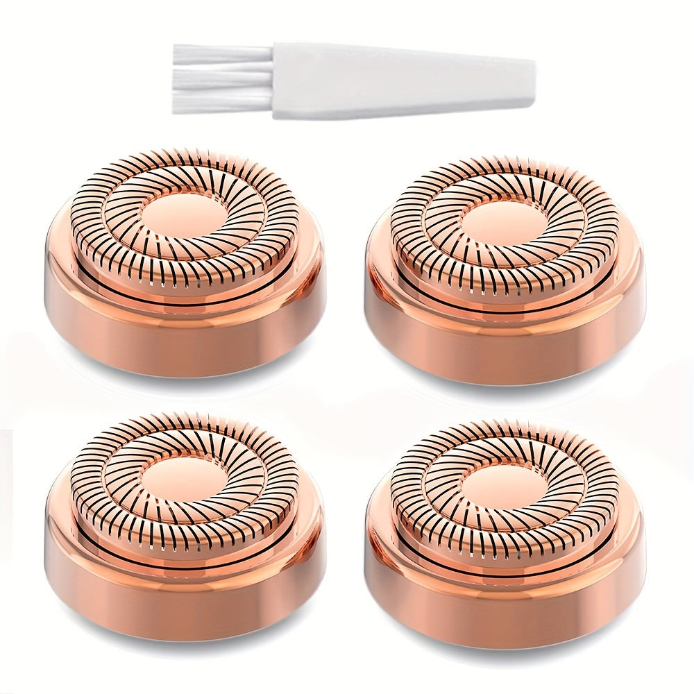 4pcs Facial Hair Remover Replacement Heads, Replacement Blades For Finishing Touch Flawless Generation 2 Hair Removal, Double Halo Painless And Gentle, For Women