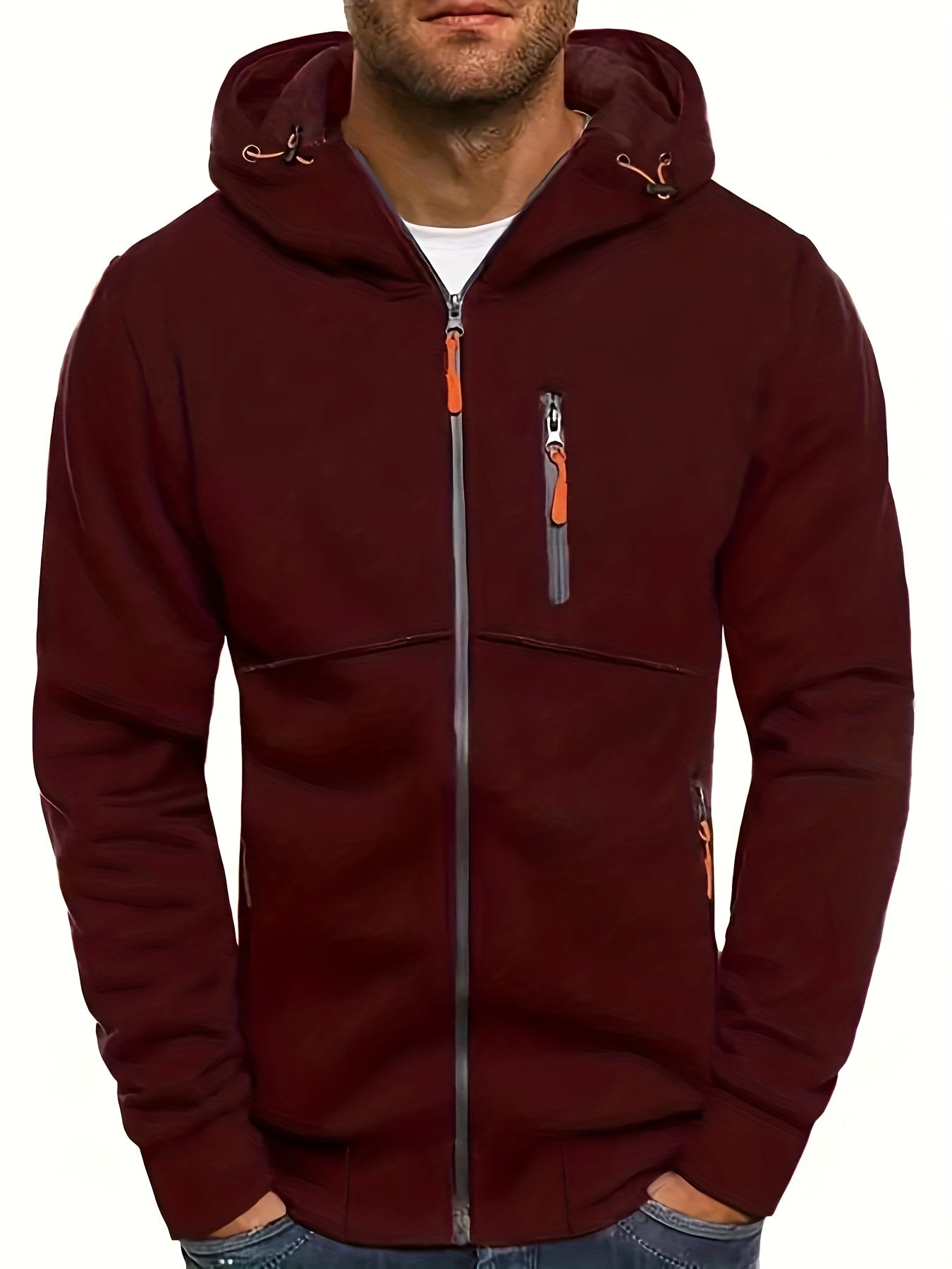 New Oversized Men'S Autumn And Winter Sports Fitness Jackets, Casual Hooded Cardigans.