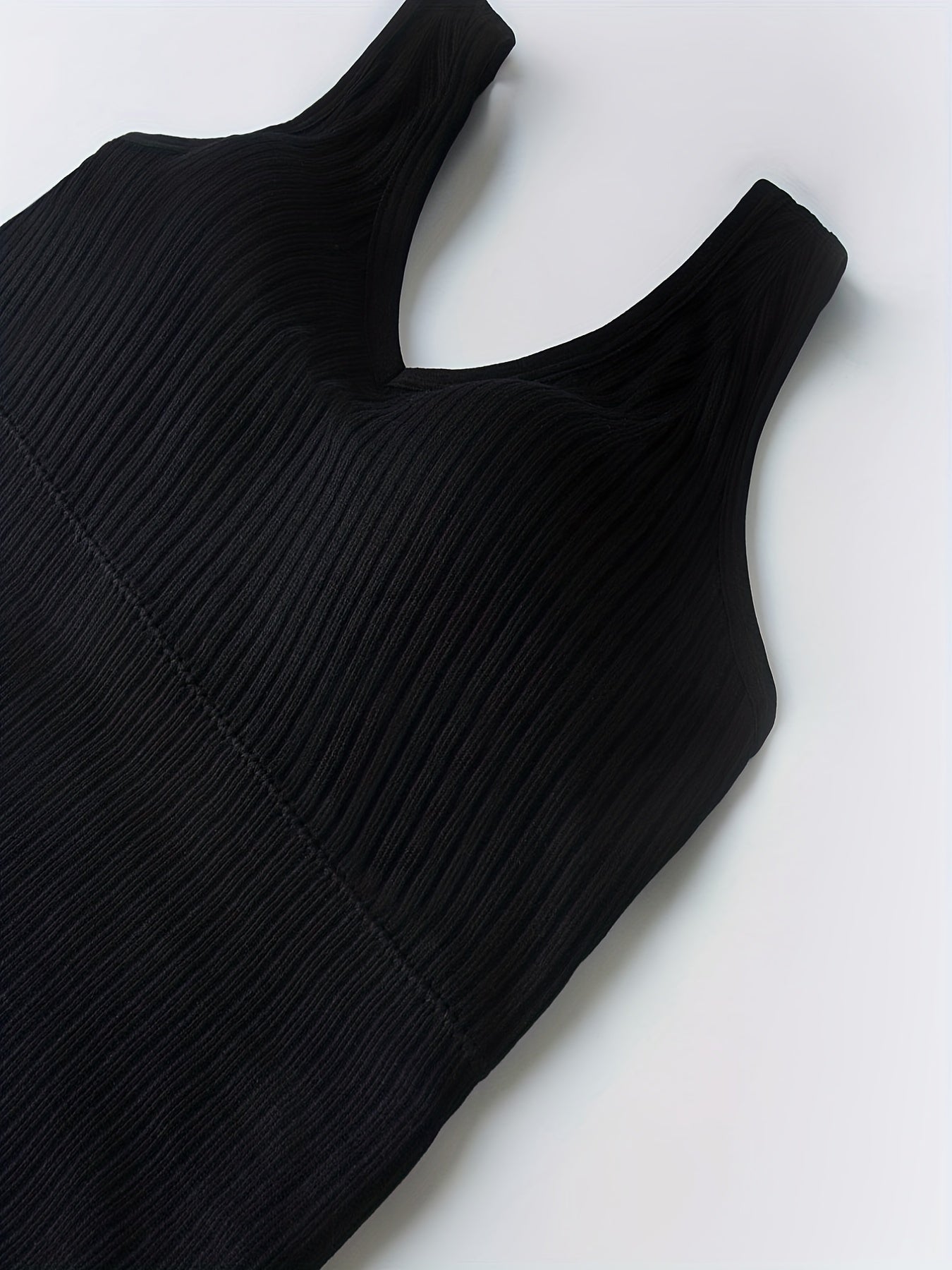 3pcs Comfortable Ribbed Tank Top - Wireless, Detachable Chest Pads, Breathable, Soft, and Seamless Lingerie & Underwear for Women - Casual, Everyday Wear
