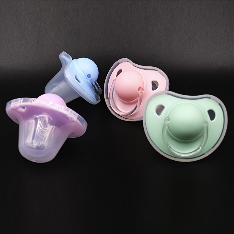 2 Options Matte Surface Baby Pacifier with Cover, Thumb & Cherry Round Shape Soother Pacifiers for Boy and Girl, Christmas Thanksgiving Day Gift