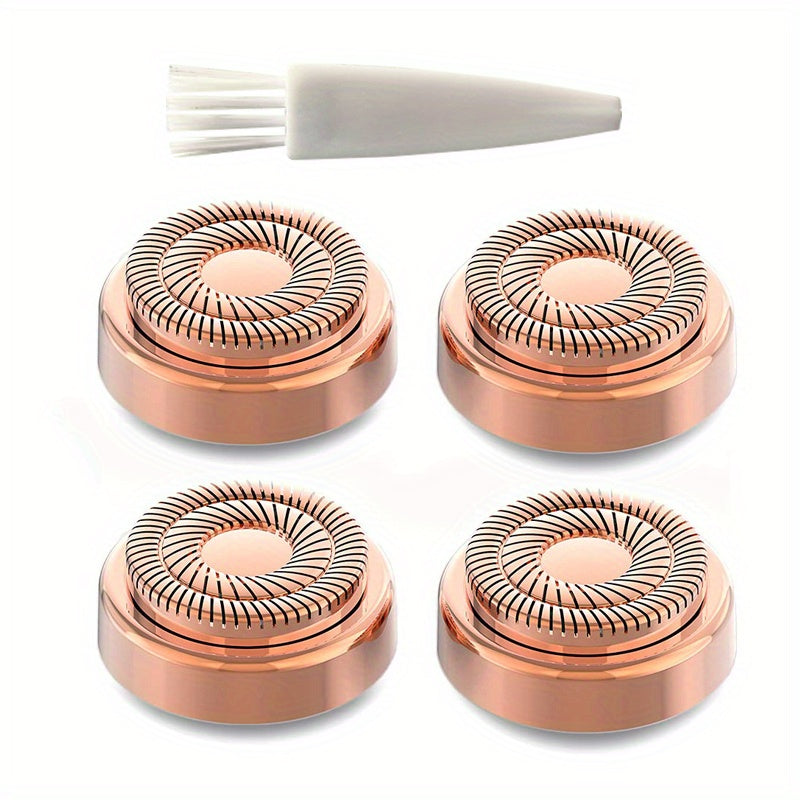 4pcs Facial Hair Remover Replacement Heads, Replacement Blades For Finishing Touch Flawless Generation 2 Hair Removal, Double Halo Painless And Gentle, For Women
