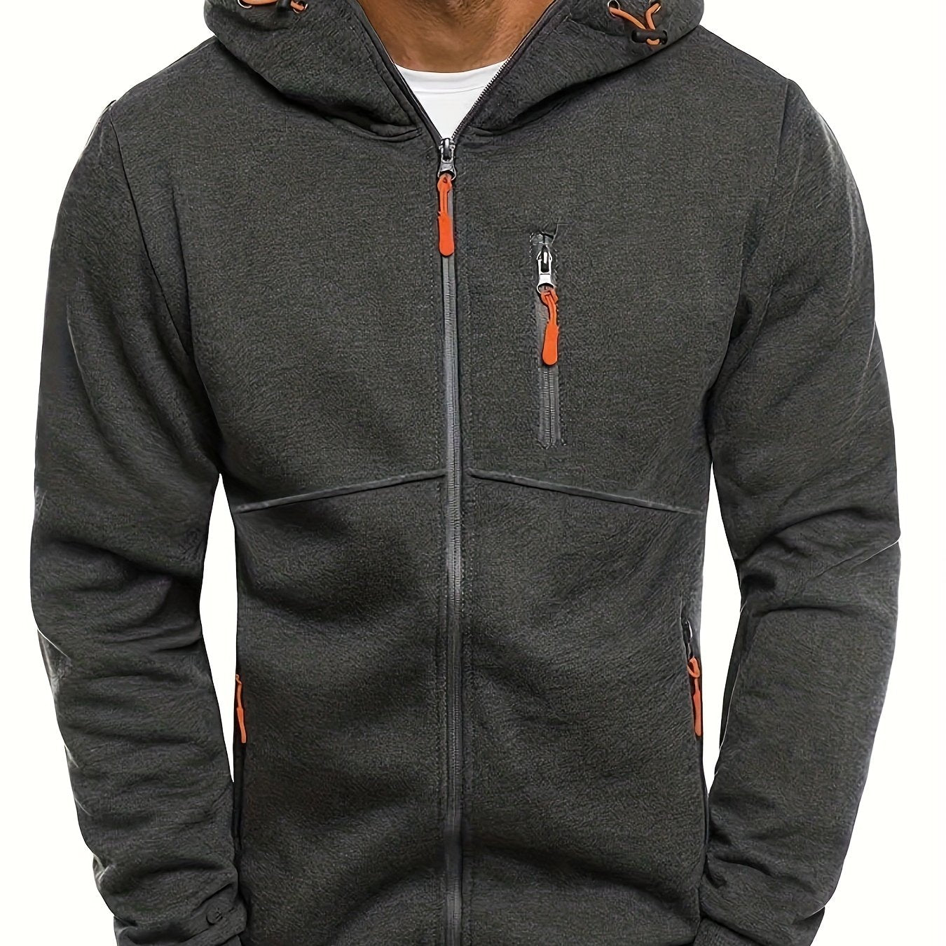 New Oversized Men'S Autumn And Winter Sports Fitness Jackets, Casual Hooded Cardigans.