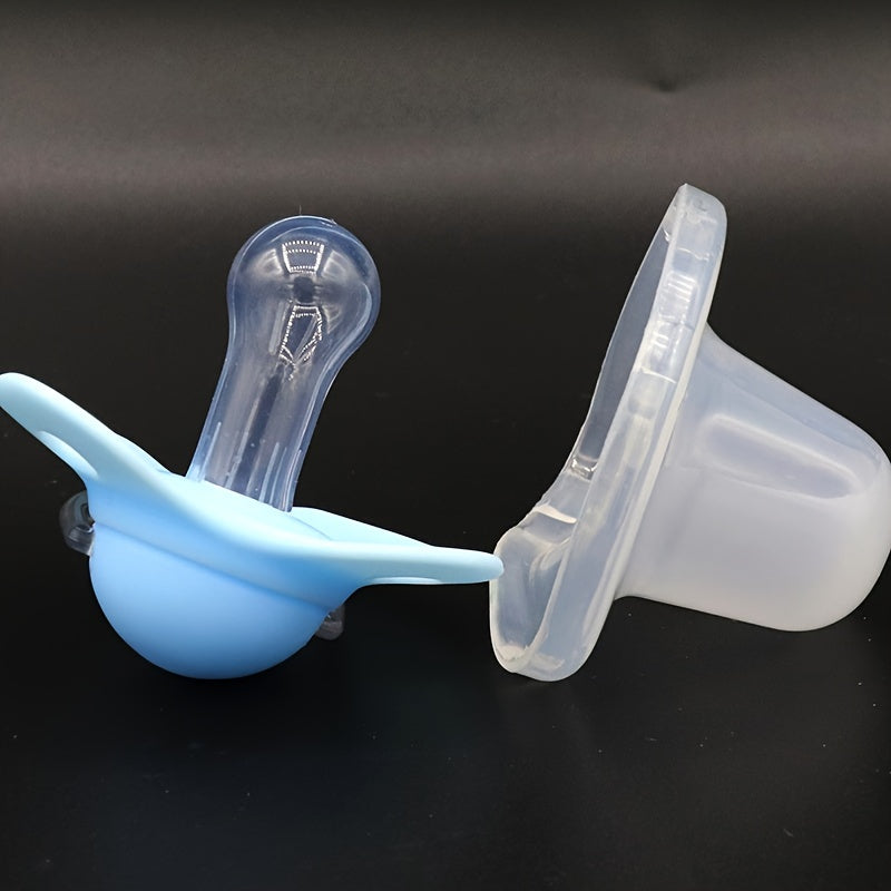 2 Options Matte Surface Baby Pacifier with Cover, Thumb & Cherry Round Shape Soother Pacifiers for Boy and Girl, Christmas Thanksgiving Day Gift