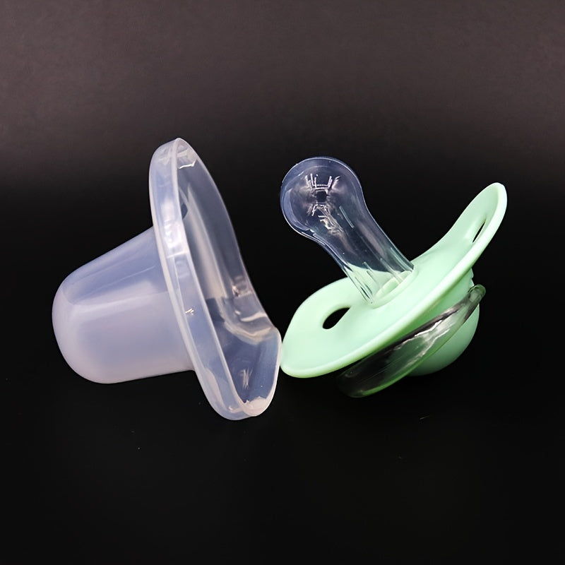 2 Options Matte Surface Baby Pacifier with Cover, Thumb & Cherry Round Shape Soother Pacifiers for Boy and Girl, Christmas Thanksgiving Day Gift
