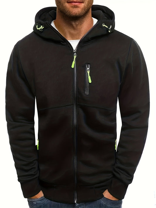 New Oversized Men'S Autumn And Winter Sports Fitness Jackets, Casual Hooded Cardigans.