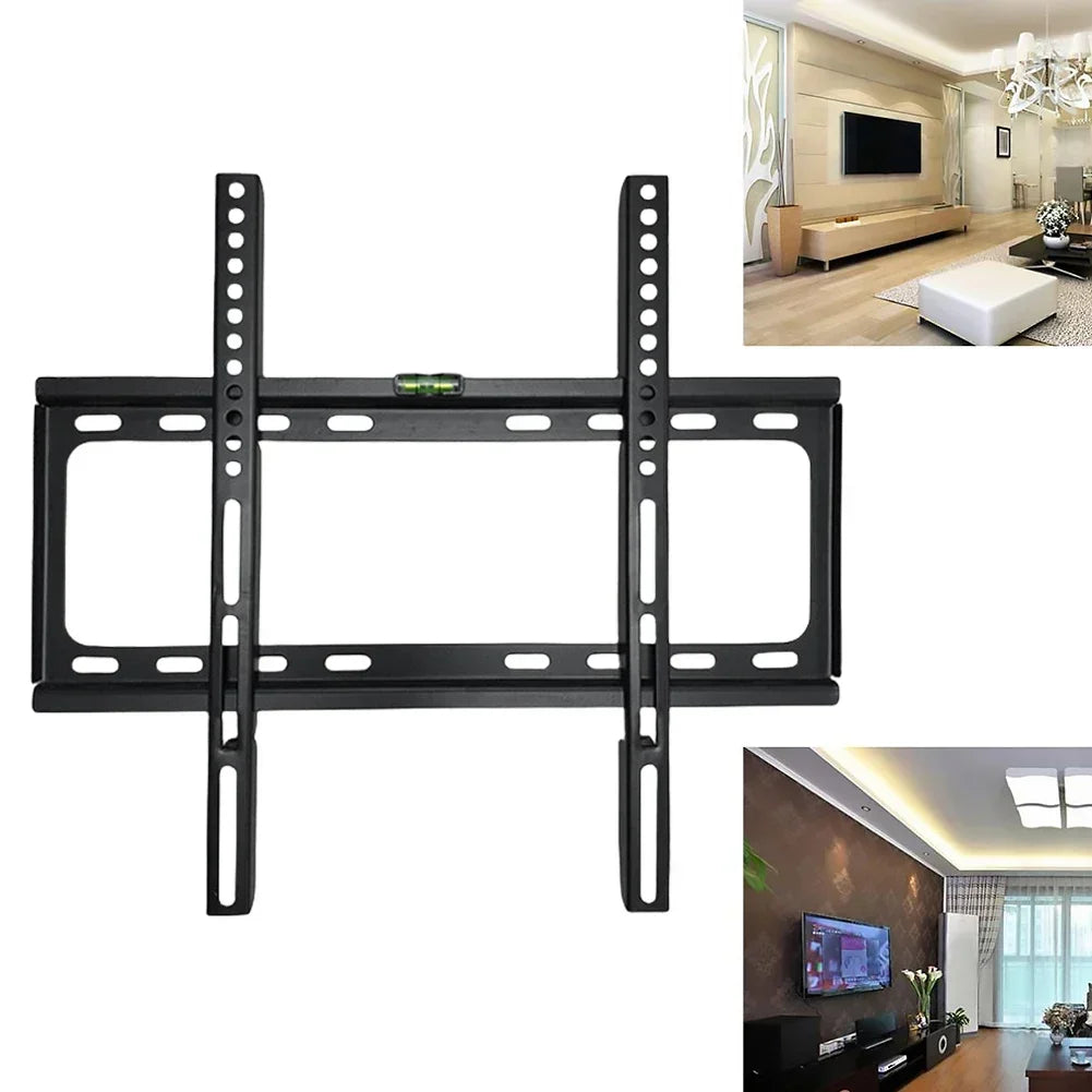 26-63inch TV Support Mount Adjustable Television Mounting Holder with Level Low Profile Flat TV Wall Mount for LCD LED Monitor