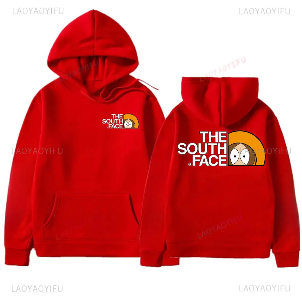 THE SOUTH FACE Hoodie Cute Anime Straight Uttta Cycling Stan Kyle Eric Cartman Kenny Printed Tops Streetwear S-South Park Hoody