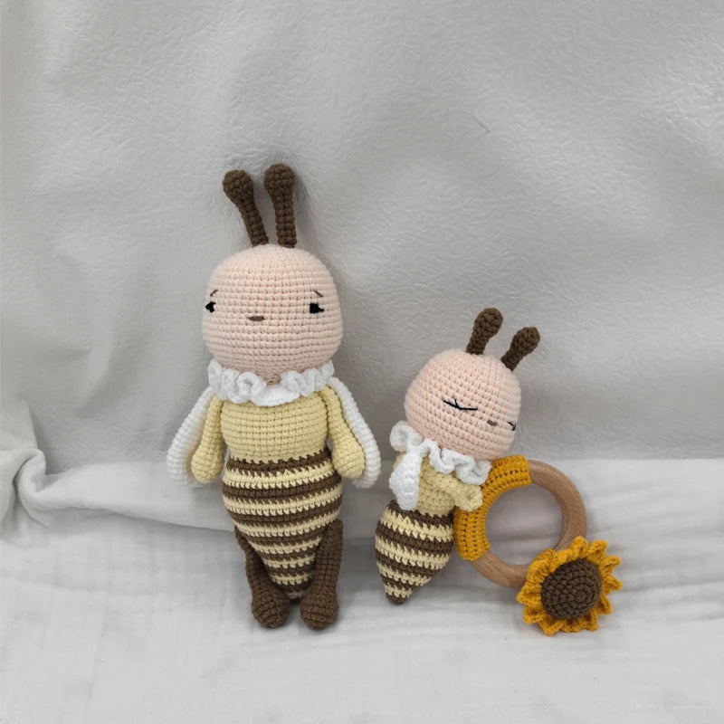 Baby Security Blanket Towel Feeding Bib Soft Towel Cotton Burping Cloth Infant Shower Gift Knitted Lovely Animal Fox Rattle