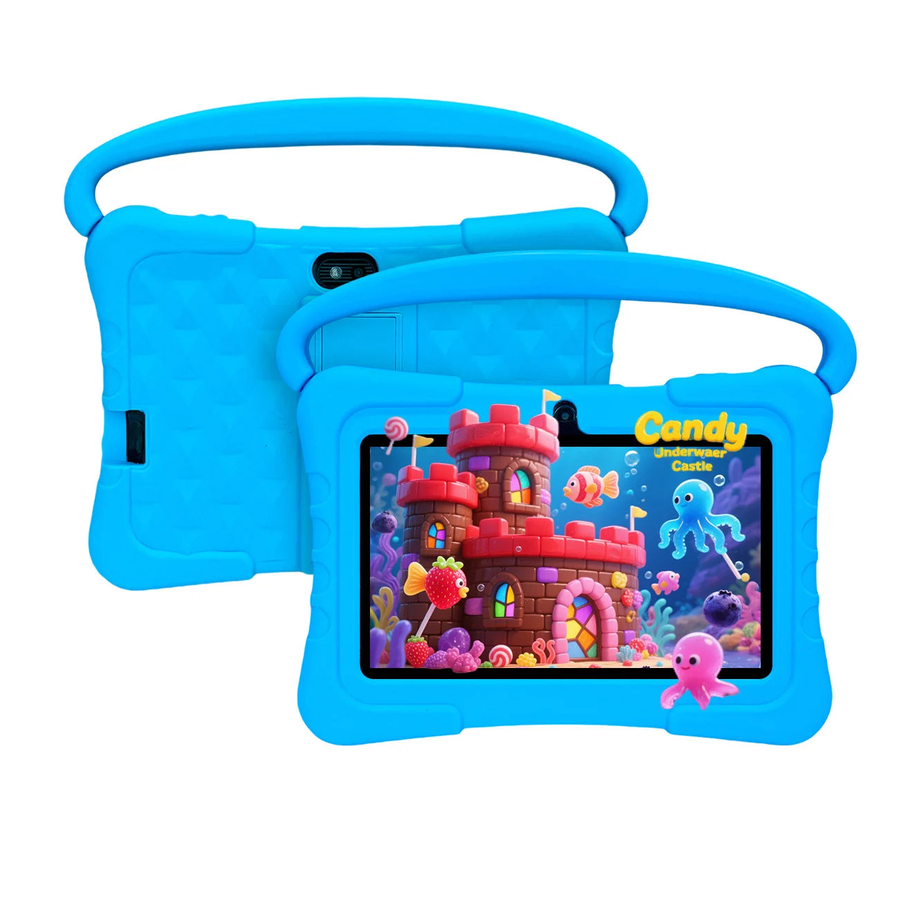 Kids Tablet – 7 Inch Android 12 Educational Tablet with Dual Cameras, Designed for Boys & Girls as a Fun Learning Gift , Blue