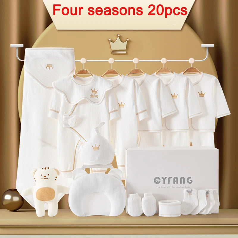 Newborn Baby Clothing 15/17/18/20 Pieces/0-3Months 100%Cotton Kids Clothes Suit Unisex Infant Boys Girls Clothing Set