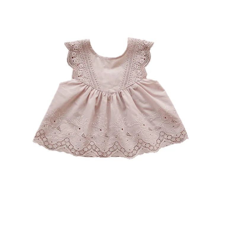 Kids Clothes Girls 2025 New Toddler Baby Girls Cotton Cute Flower Shirt and Lace Bow Shorts Outfit Set Kids Boutique Clothes