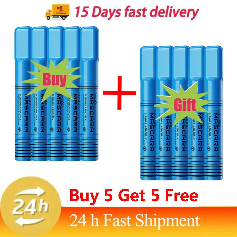 5D Waterproof Mascara Lengthening Eyelashes Women's Make-up Waterproof Mascara Black Silk Fibre Mascara Korean Cosmetics New
