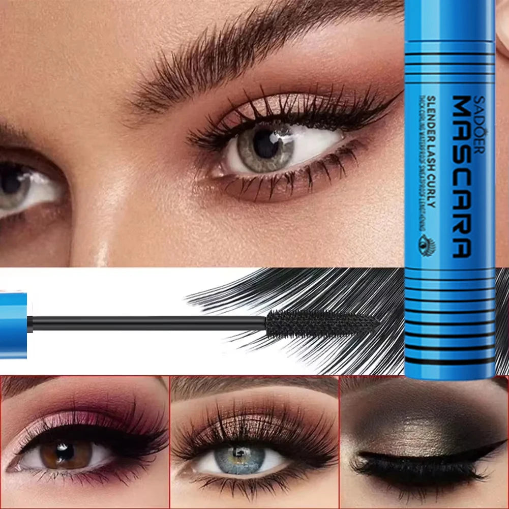 5D Waterproof Mascara Lengthening Eyelashes Women's Make-up Waterproof Mascara Black Silk Fibre Mascara Korean Cosmetics New
