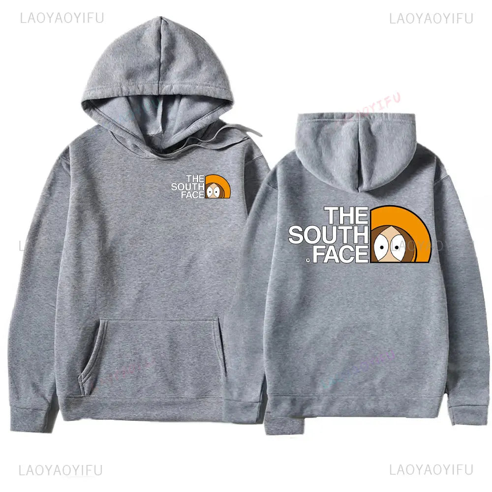 THE SOUTH FACE Hoodie Cute Anime Straight Uttta Cycling Stan Kyle Eric Cartman Kenny Printed Tops Streetwear S-South Park Hoody
