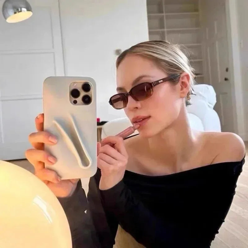 Lipstick Make-up Soft Silicone Phone Case for IPhone 16 14 15 Pro Max X Xs XR 11 13 12 Portable Lip Gloss Cover
