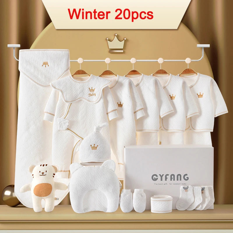 Newborn Baby Clothing 15/17/18/20 Pieces/0-3Months 100%Cotton Kids Clothes Suit Unisex Infant Boys Girls Clothing Set
