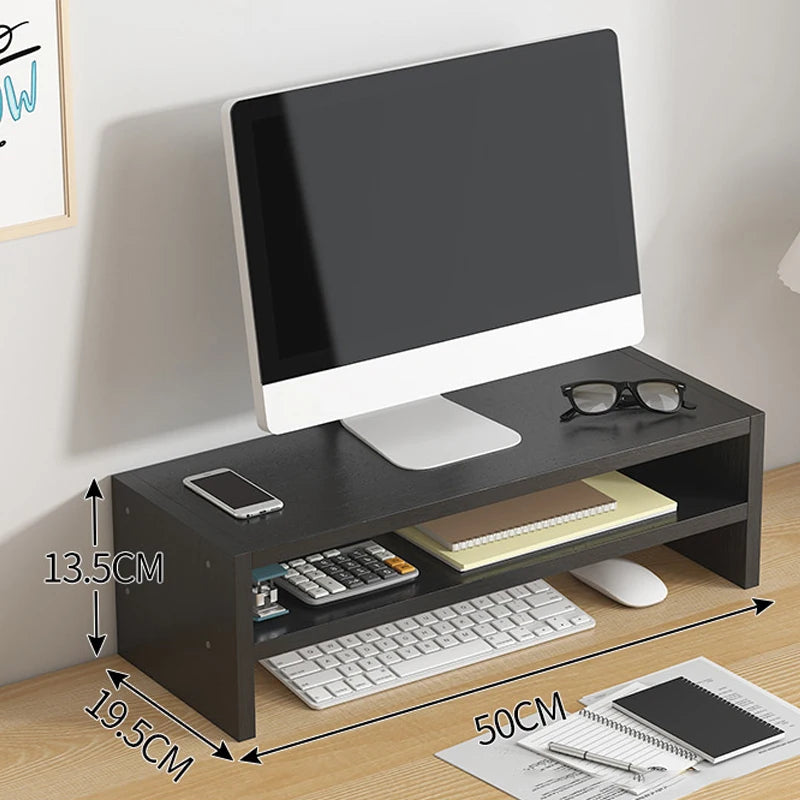 Computer Monitor Heightening Holder With USB Hub Office Desk Storage Drawer Pen Container PC Screen Stand Support For Printer