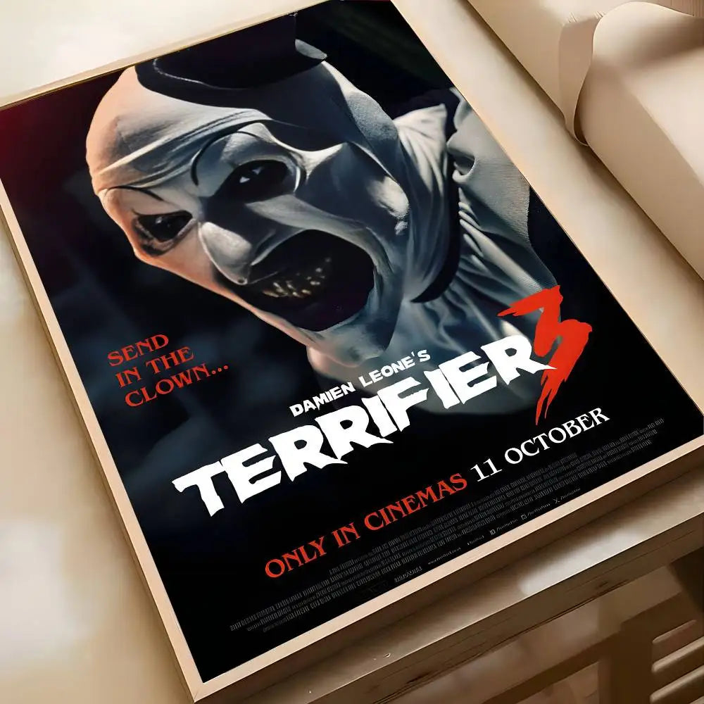 Horror Movie Terrifier Poster Art painting poster with prints Home bedroom living room decoration gift
