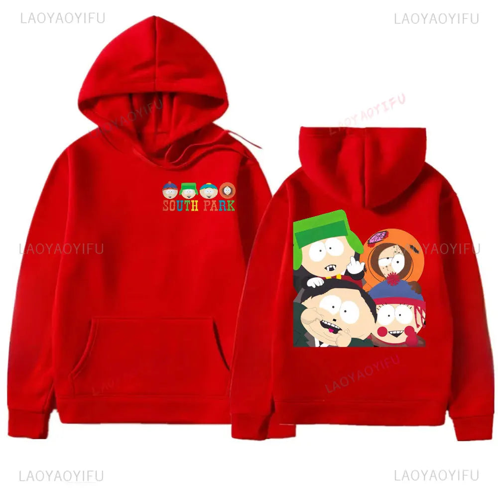 THE SOUTH FACE Hoodie Cute Anime Straight Uttta Cycling Stan Kyle Eric Cartman Kenny Printed Tops Streetwear S-South Park Hoody