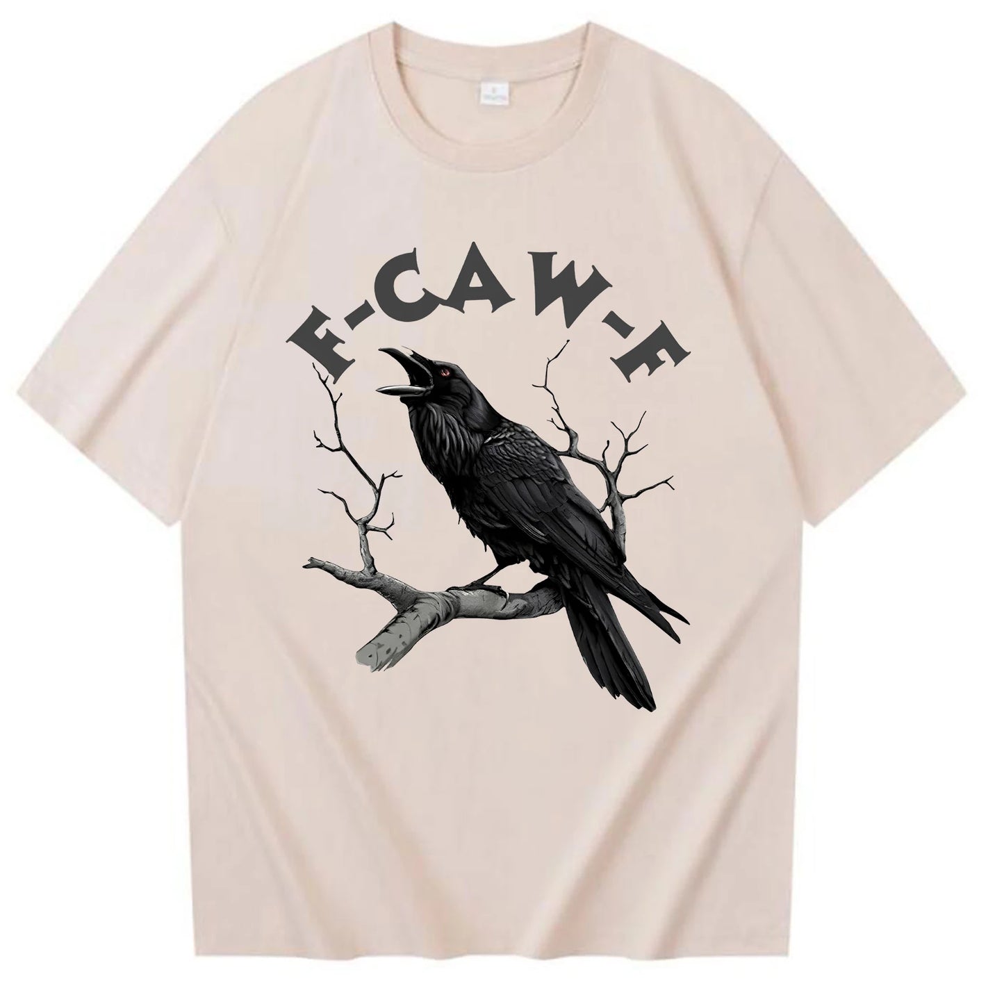 Funny F Caw F T-shirt Men Women Humor Unhinged Animal T Shirt Loose Vintage Graphic T Shirts