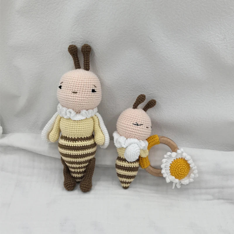 Baby Security Blanket Towel Feeding Bib Soft Towel Cotton Burping Cloth Infant Shower Gift Knitted Lovely Animal Fox Rattle