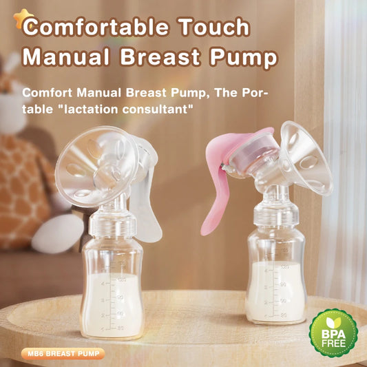 MAMIJOY Breast Pump Baby Nipple Manual Suction Milk Pump Feeding Breasts Pumps Milk Bottle Sucking Postpartum Supplies BPA Free