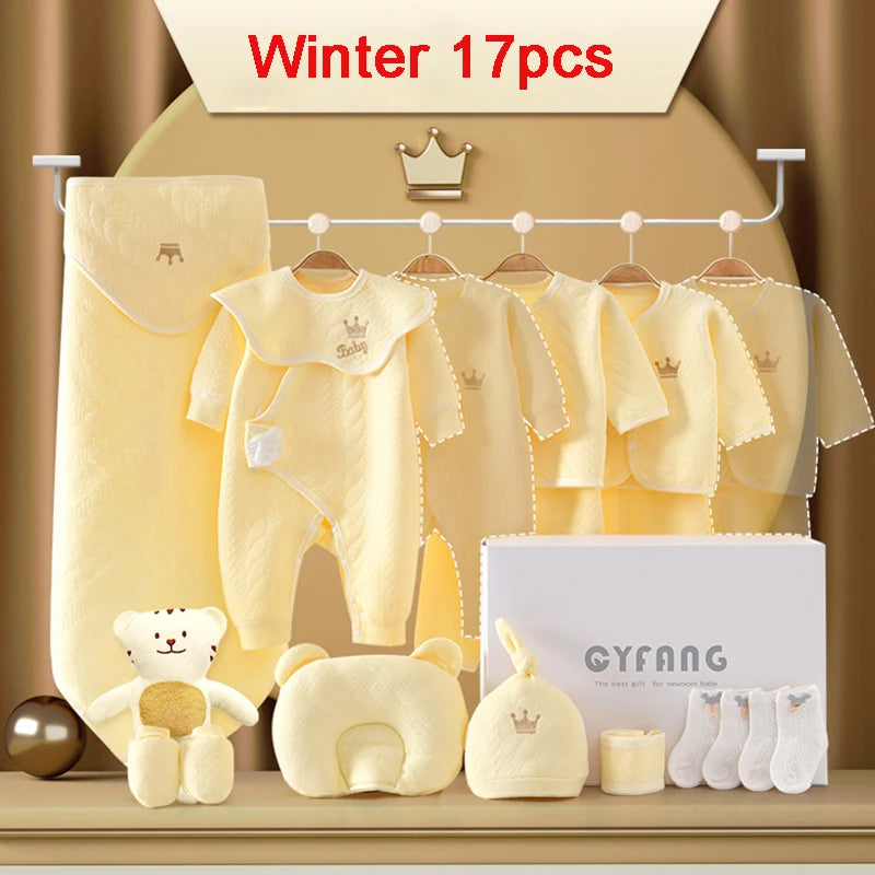 Newborn Baby Clothing 15/17/18/20 Pieces/0-3Months 100%Cotton Kids Clothes Suit Unisex Infant Boys Girls Clothing Set