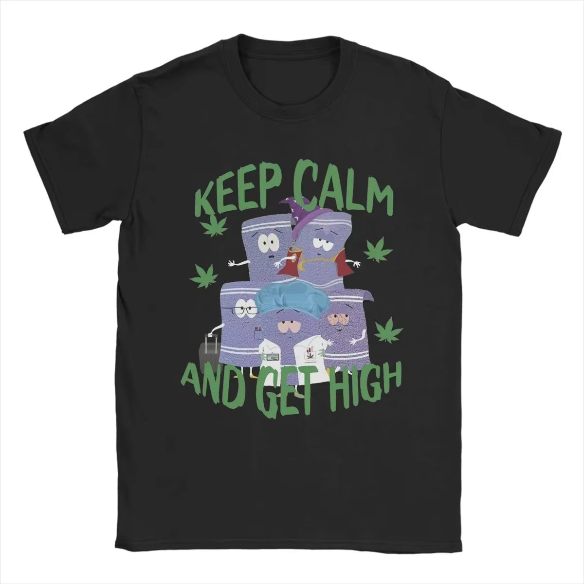 Men's Summer Cartoon South Park T-shirt Cotton Breathable Clothing Fun Short Sleeve Round Neck T-shirt Classic T-shirt