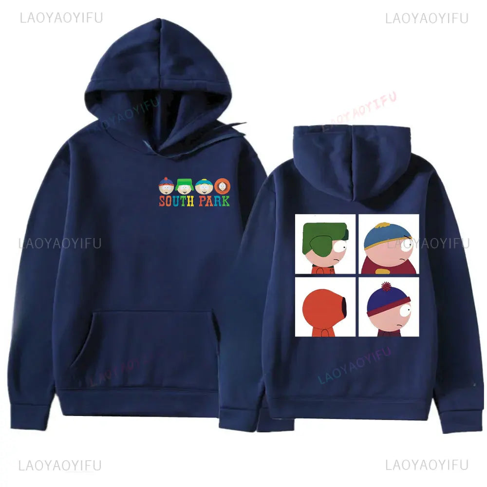 THE SOUTH FACE Hoodie Cute Anime Straight Uttta Cycling Stan Kyle Eric Cartman Kenny Printed Tops Streetwear S-South Park Hoody