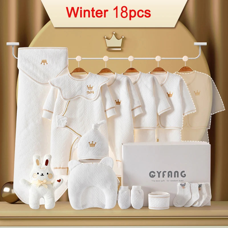 Newborn Baby Clothing 15/17/18/20 Pieces/0-3Months 100%Cotton Kids Clothes Suit Unisex Infant Boys Girls Clothing Set