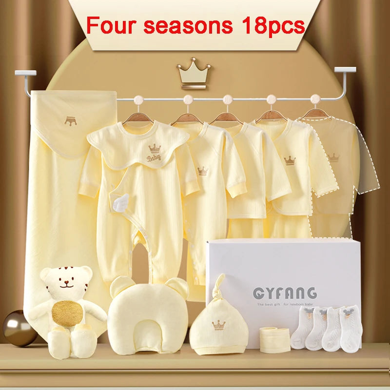 Newborn Baby Clothing 15/17/18/20 Pieces/0-3Months 100%Cotton Kids Clothes Suit Unisex Infant Boys Girls Clothing Set