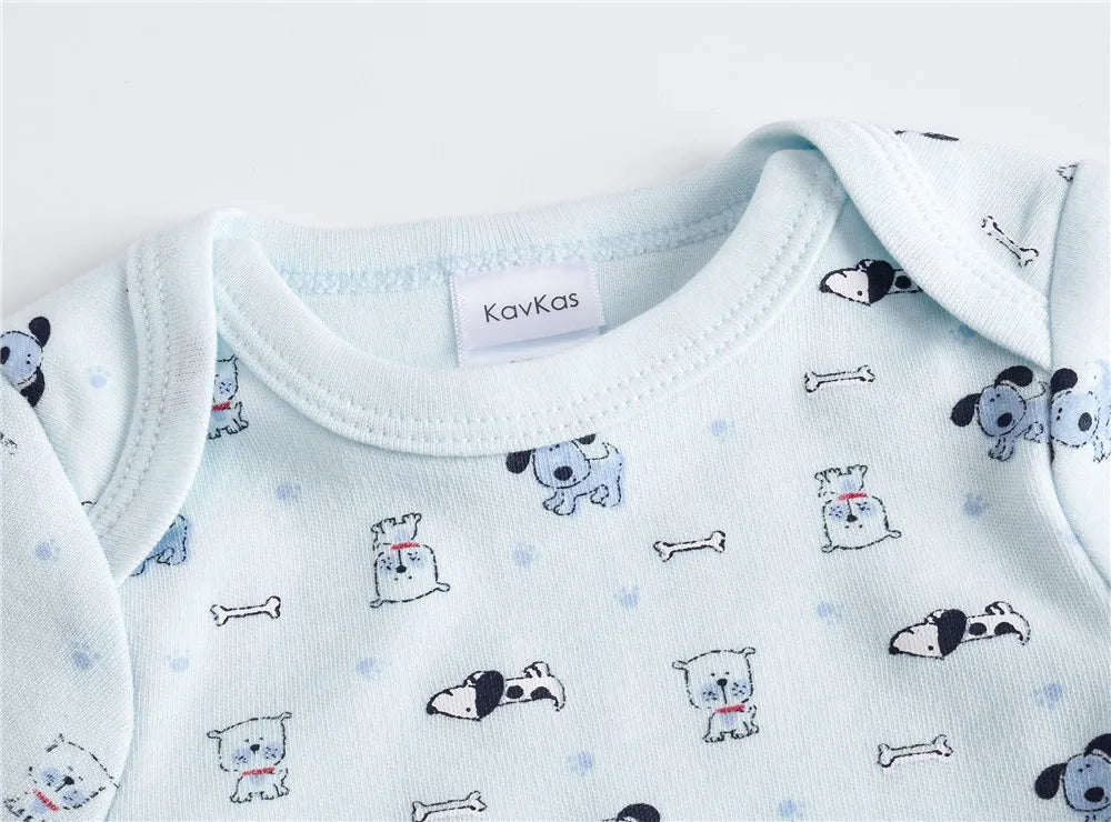 New Born Baby Boy Clothes Set 3 Pcs 0-3M Spring Cotton Boys Bodysuit Long Sleeve O-Neck Infant Clothing Jumpsuit