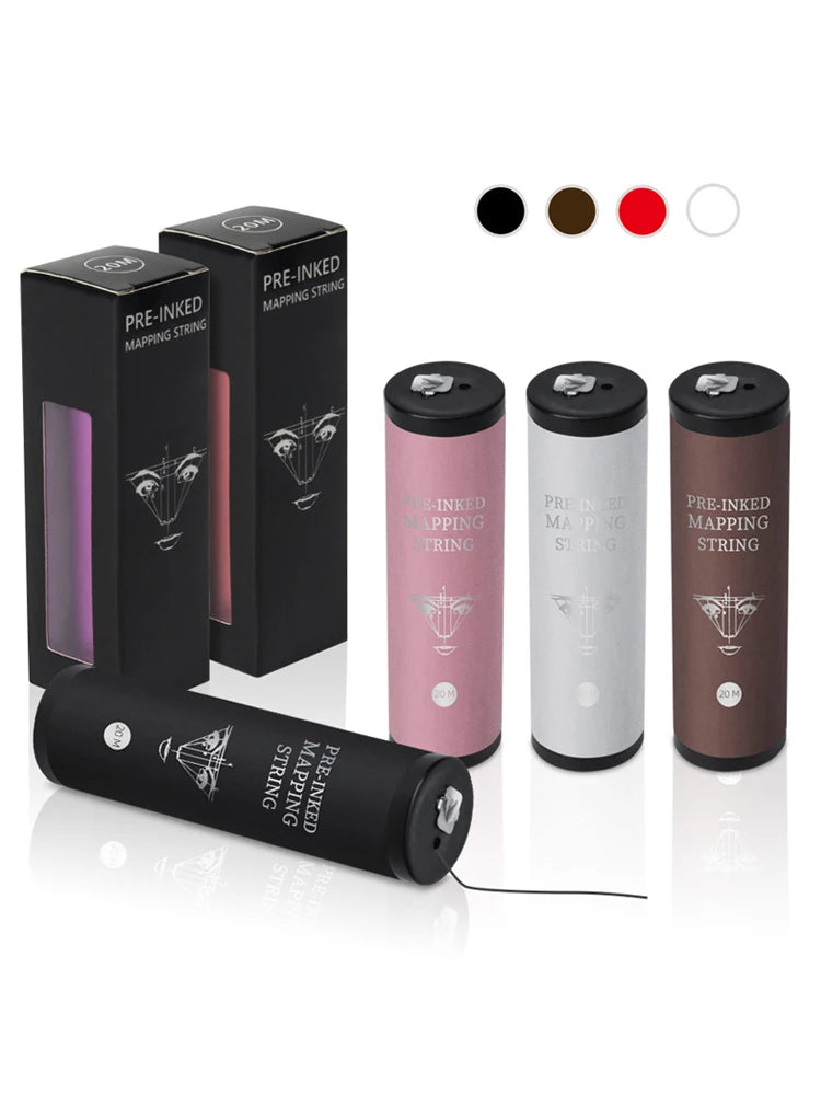 Microblading Mapping Pre-ink String 20M Eyebrow Make Up Dyeing Thread Semi Premanent Positioning Line Mesauring Tools OEM Supply