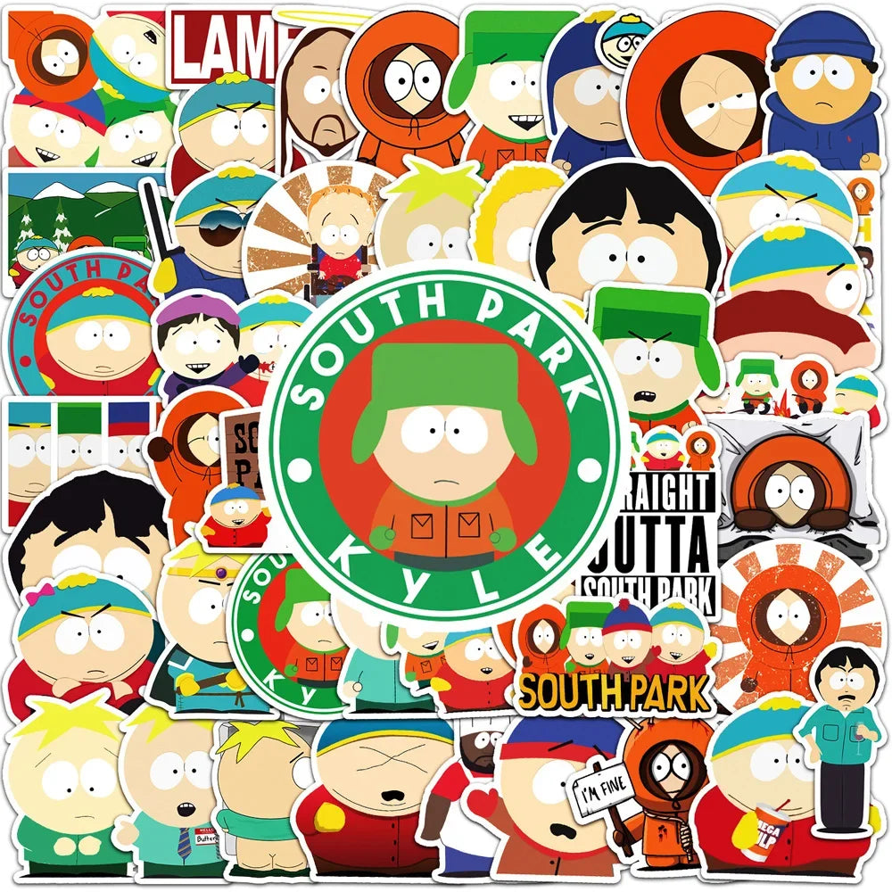 50pcs Parks In The South Stickers for Kids Cartoon Decals Toys DIY Laptop Skateboard Car Waterproof Cute Sticker Gifts