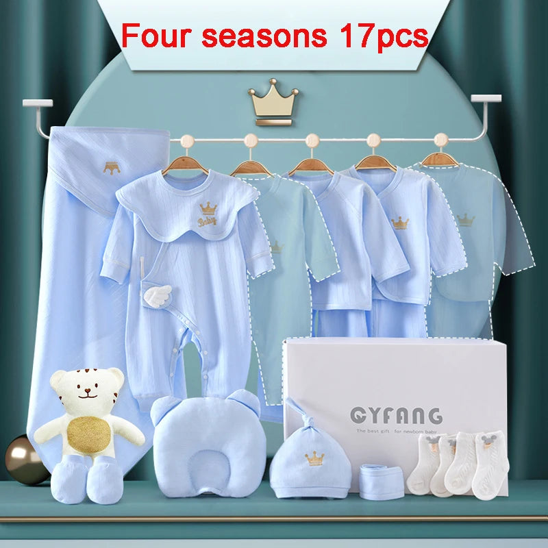 Newborn Baby Clothing 15/17/18/20 Pieces/0-3Months 100%Cotton Kids Clothes Suit Unisex Infant Boys Girls Clothing Set