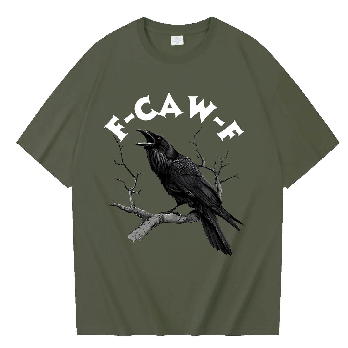 Funny F Caw F T-shirt Men Women Humor Unhinged Animal T Shirt Loose Vintage Graphic T Shirts