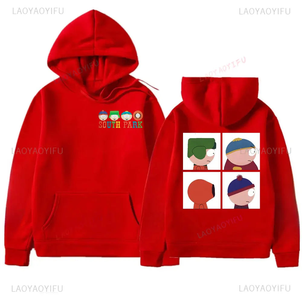 THE SOUTH FACE Hoodie Cute Anime Straight Uttta Cycling Stan Kyle Eric Cartman Kenny Printed Tops Streetwear S-South Park Hoody