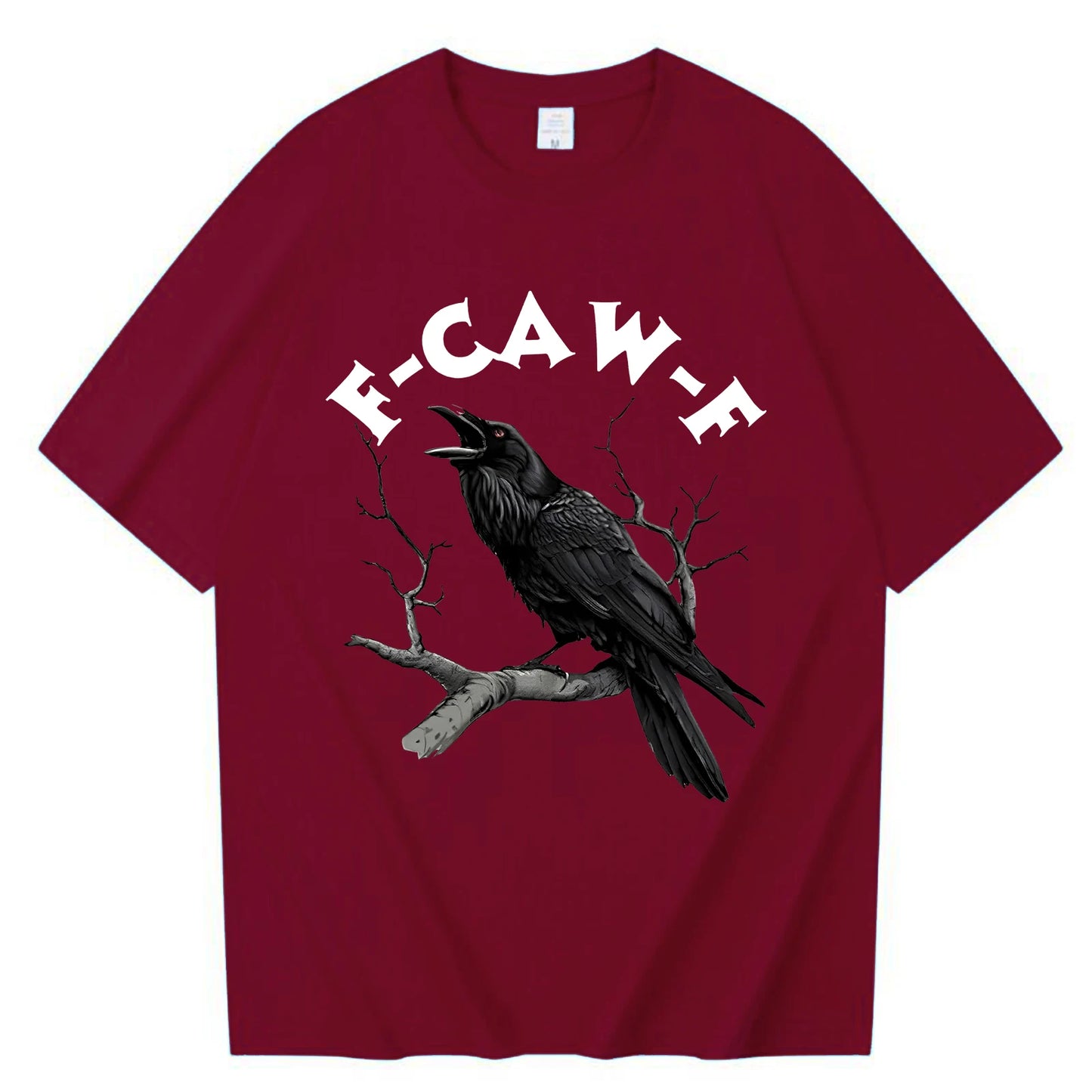 Funny F Caw F T-shirt Men Women Humor Unhinged Animal T Shirt Loose Vintage Graphic T Shirts