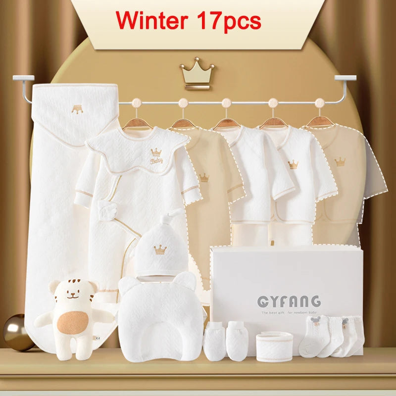 Newborn Baby Clothing 15/17/18/20 Pieces/0-3Months 100%Cotton Kids Clothes Suit Unisex Infant Boys Girls Clothing Set