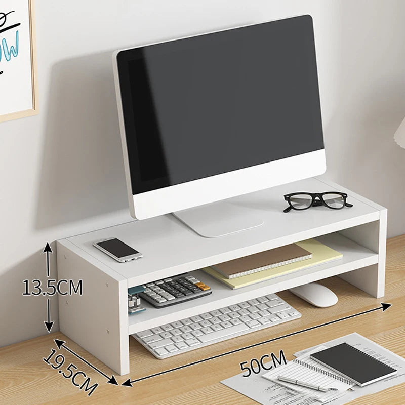Computer Monitor Heightening Holder With USB Hub Office Desk Storage Drawer Pen Container PC Screen Stand Support For Printer