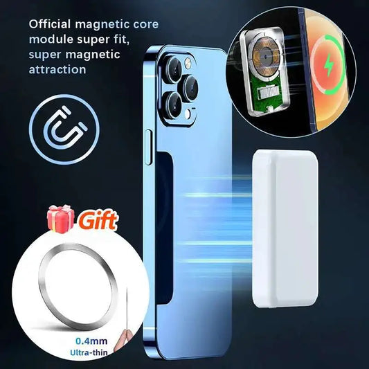 For Magsafe Power Bank 10000mAh Portable Auxiliary Spare External Magnetic Battery Pack Wireless Charger For Iphone 13 14 15 16