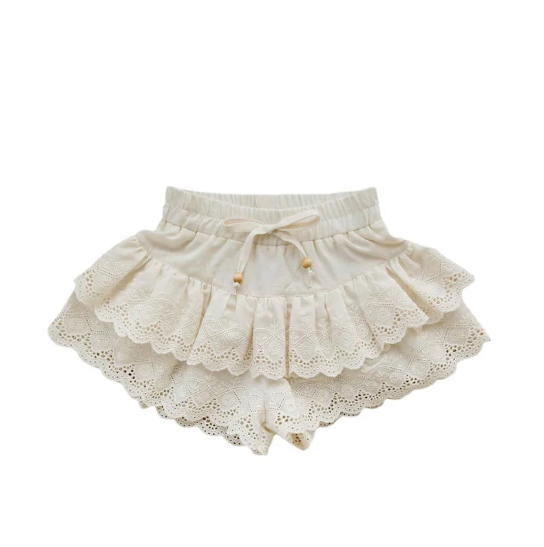Kids Clothes Girls 2025 New Toddler Baby Girls Cotton Cute Flower Shirt and Lace Bow Shorts Outfit Set Kids Boutique Clothes