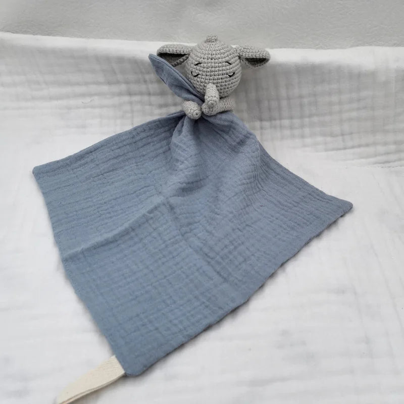 Baby Soother Appease Towel Bib Animal Horse Lion Sleeping Doll Infants Soft Comfort Bib with Noice Security Blanket Nursing Acce
