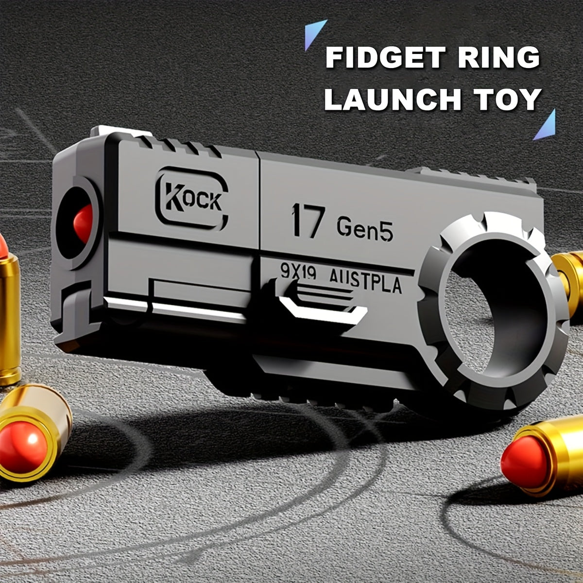 EDC Metal Fidget Toy with Launch Function, Silvery Spinner Slider Clicker for Relax, Focus, Anxiety, Sensory Play, Pocket Desk Gadget, Office Hand Spinner, Trending 2025 Fidget Tool