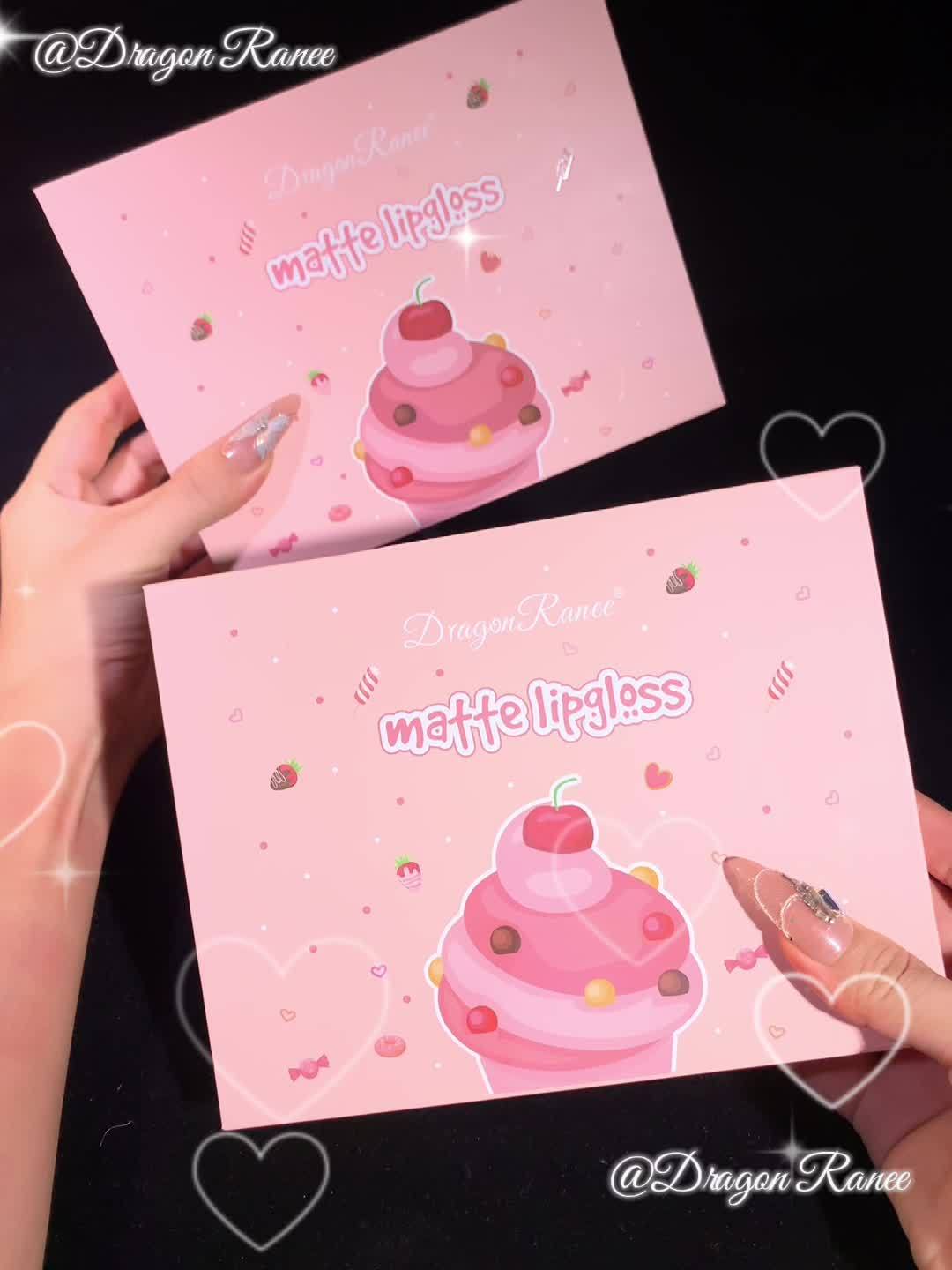 6 Pcs Lip Glaze Lipstick 6 Sets Non Stick Cup Nude Skin Color Lip Gloss Cute Set Box Long Lasting Non Stick Cup Does Not Fade Waterproof Lip Gloss Lipstick Gel, Valentine's Day Gifts For Women