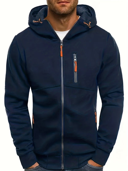 New Oversized Men'S Autumn And Winter Sports Fitness Jackets, Casual Hooded Cardigans.