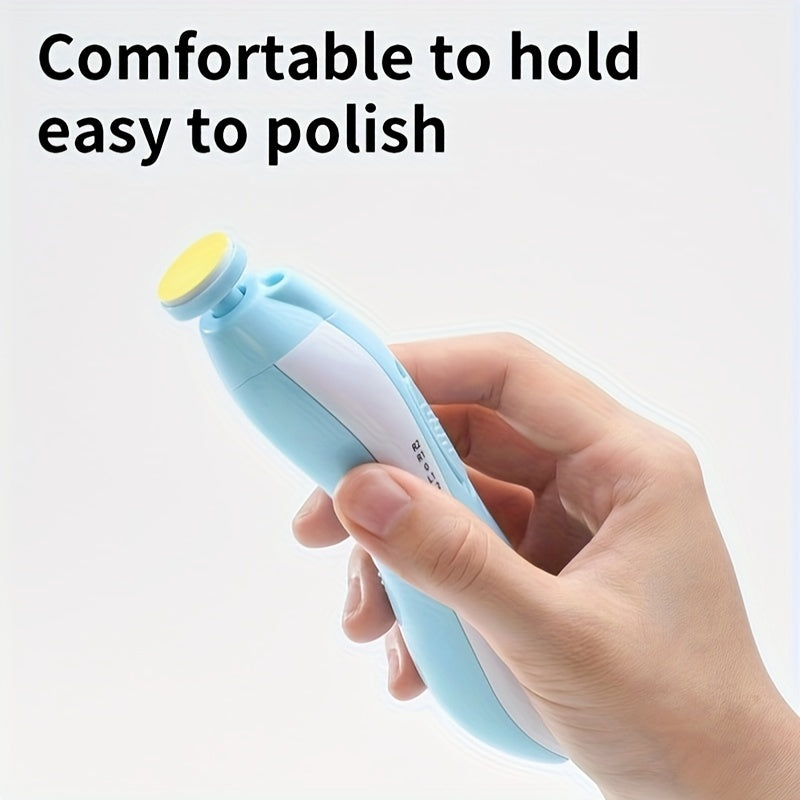[6-in-1 Electric Nail Trimmer Kit] UNICHERRY 6-in-1 Electric Youngsters Nail Trimmer Kit, Pink & Blue - Safe & Easy Grooming for Youngsters to Adults with LED Light, 6 Grinding Pads, and Nail File - Ideal for Fingernails & To